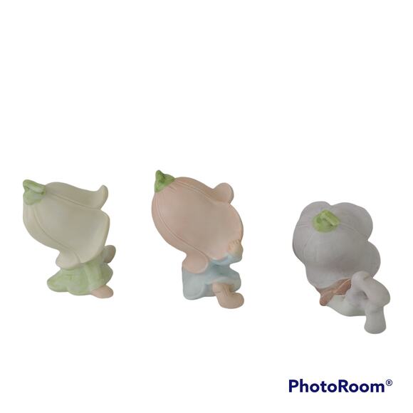 Vintage flower pixies elves lot of 3 Homco - Picture 2 of 4